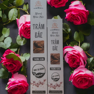 Hộp 100 nén nhang Trầm Bắc dài 29cm -Không dùng hóa chất, ít khói, mùi hương dịu nhẹ