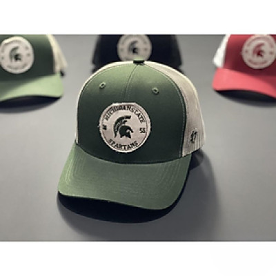 (NEW) Nón kết, mũ lưỡi trai Unisex MICHIGAN STATE vải KAKI nhập khẩu thời trang (Ảnh thật)