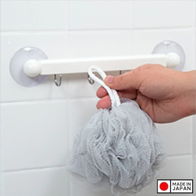 Thanh nhựa 4 móc treo đồ núm hít chân không - New - Hàng Nội Địa Nhật Bản