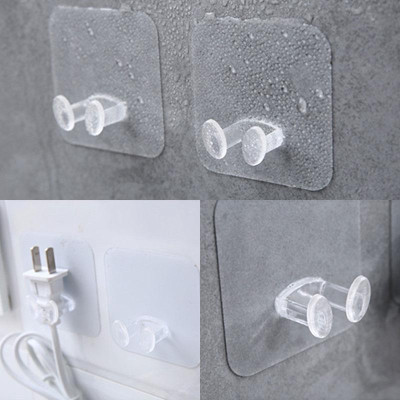 Combo 5 Móc Gài Trong Suốt Treo Phích Điện, Móc Dán Tường, Gài Các Loại Phích Cắm Điện Gọn Gàng Trên Tường. TakyHome 4000set5