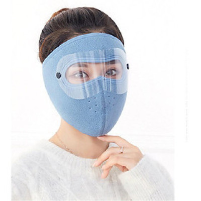 Khẩu trang ninja vải nỉ kính bảo vệ mắt dán gáy che kín tai chạy xe phượt nam nữ - khau trang ni - Đỏ đô che cổ kính
