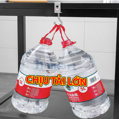 Móc Treo Balo Kẹp Cạnh Bàn Làm Việc Hamart Xoay 360 Treo Cặp Túi Xách Bình Nước Thép Xoắn Ốc Cố Định