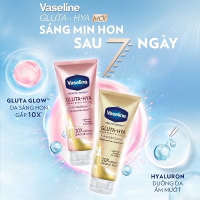 Sữa Dưỡng Thể Sáng Da Căng Mịn Vaseline Gluta-Hya 300ml - Bảo Vệ Da Sáng Mịn