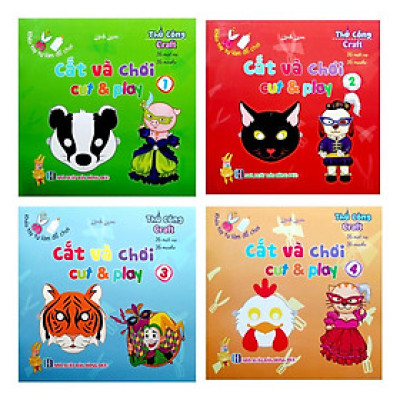 Sách - Khéo Tay Tự Làm Đồ Chơi - Cắt Và Chơi - Trọn Bộ 4 Cuốn - Chính Thông Book