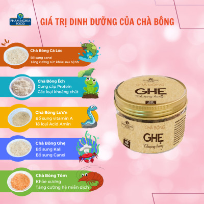 Chà bông ghẹ thượng hạng 40gr - Ruốc Ghẹ với trên 70% thịt ghẹ chuẩn VietGap cho bé dinh dưỡng cho mẹ nhàn tênh