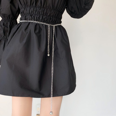 Thắt lưng belt xích sợi titan hợp kim sáng bóng không han gỉ phong cách độc đáo trend xu hướng mới siêu tôn dáng