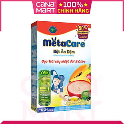 Bột ăn dặm tốt cho bé Nutricare Metacare Gạo trái cây nhiệt đới & olive (200g)