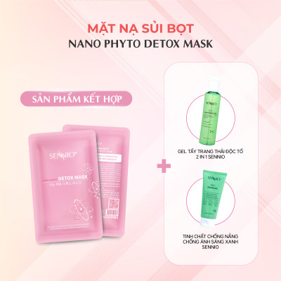 Mặt nạ sủi bọt thải độc Sennio Nano Phyto Detox Mask dưỡng ẩm trắng da gói 5ml SNO 808-1