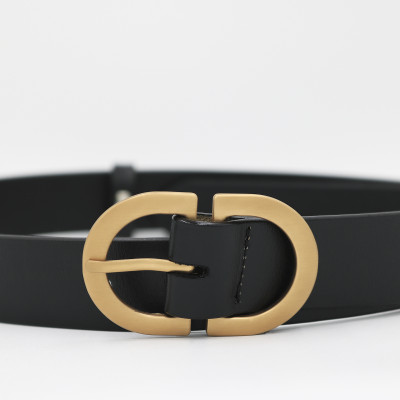 Thắt Lưng Nữ Aaa Jeans Da Bò Thời Trang Mặt Tròn