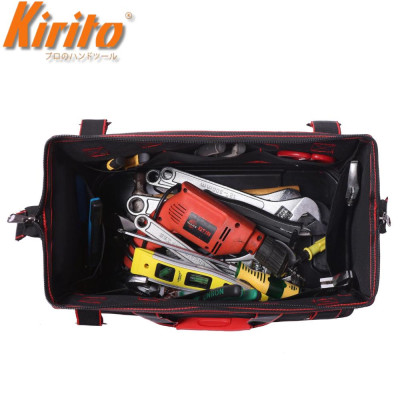 Túi Đựng Đồ Nghề KIRITO 20 inch – Vải 600D Dày 5 Lớp, Đế Nhựa Cứng, Chống Thấm, Nhiều Ngăn màu đỏ