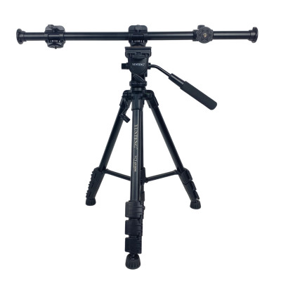 Combo Tripod Yunteng VCT 691 + Thanh Ngang 369 Kèm Đèn RGB - Phụ kiện hỗ trợ quay chụp sản phẩm - Hàng chính hãng