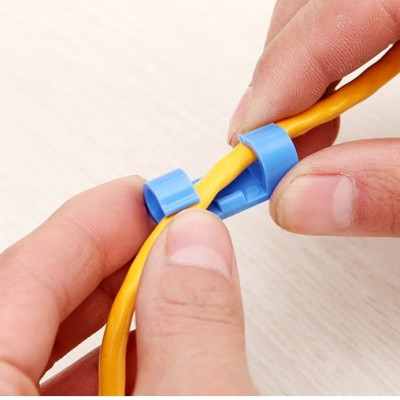 Bộ 20 Miếng Dán Tường Đi Dây Điện - Kẹp Cố Định Nút Giữ Luồn Dây Điện - Hàng Chính Hãng 