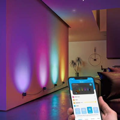 Đèn LED gắn tường trang trí nội thất Govee RGBWW Smart Fixture Light H6087 | Thắp sáng phòng khách, cầu thang, hành lang