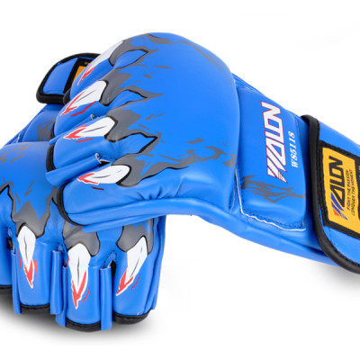 Găng tay đấm MMA wolon - xanh