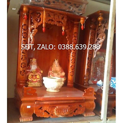 Bàn thờ Thần Tài Ông Địa 60-88-60cm gỗ Xoan Đào 100%