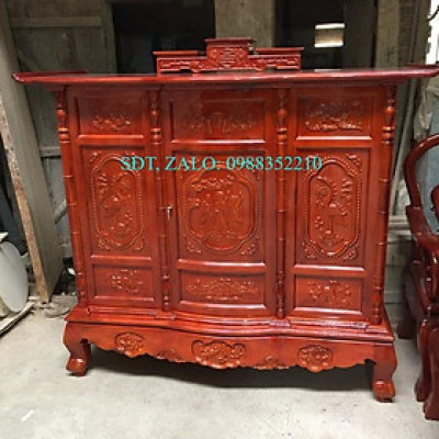 Tủ Thờ Tam Đa Gỗ Mít Rừng