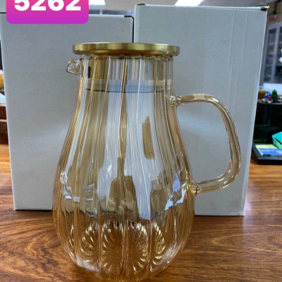 Bình đựng nước thủy tinh cao cấp chịu nhiệt màu vàng - ANTH668