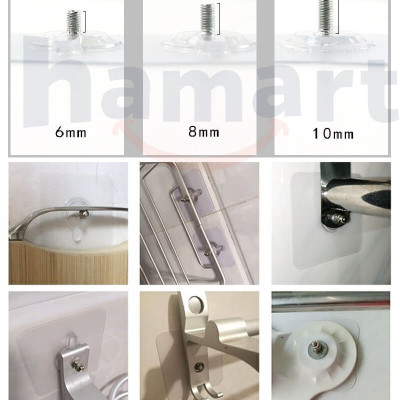 Móc Dán Tường Có Đinh Ốc Vít Miếng Dán Tường Đóng Đinh Tiện Lợi Ko Khoan Đục Tường