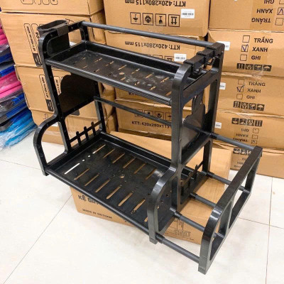 Kệ Đựng Gia Vị Nhà Bếp Chữ B, Kệ Đựng Đồ Dùng Nhà Bếp, kệ gia vị 2 tầng tiện ích