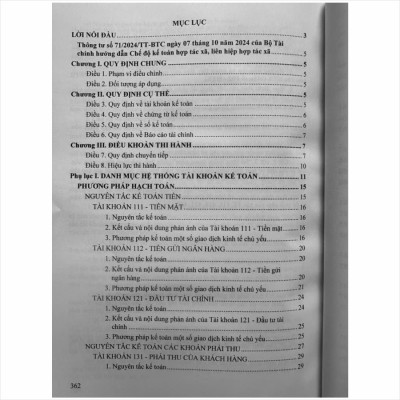 Sách Hướng Dẫn Chế Độ Kế Toán Hợp Tác Xã, Liên Hiệp Hợp Tác Xã theo Thông Tư số 71/2024/TT-BTC (V2522T)