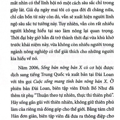 Sống Bán Nông Bán X - Triết Lý Mới Về Cuộc Sống Điền Viên