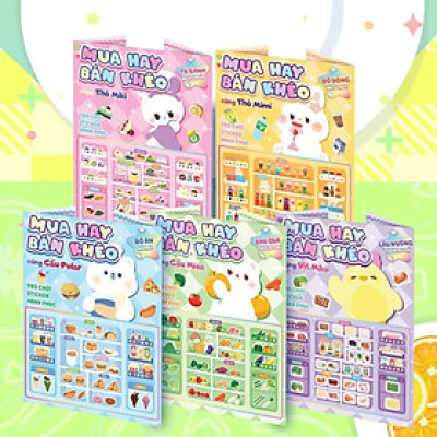 Sách - Mua Hay Bán Khéo - Trò Chơi Bóc Dán Cho Bé - Combo 5 Cuốn - Megabook
