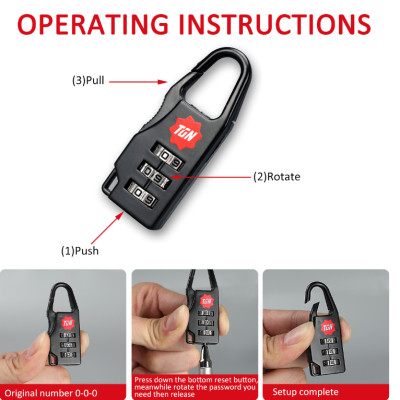 Khóa chống trộm cho tất cả các loại hành lý như balo, túi xách du lịch ,vali kéo hàng cao cấp chất lượng cao