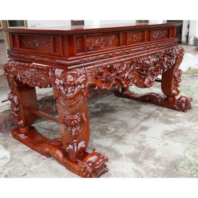 Sập Thờ Tứ Linh Gỗ Hương Đỏ Nam Phi