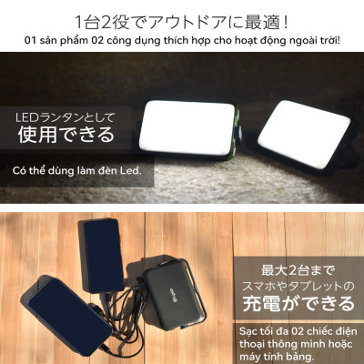 Lysin - đèn led chiếu sáng cầm tay sạc dự phòng 18000mah,cắm trại du lịch,dã ngoại, camping,picnic ngoài trời tiện lợi đa năng chống thấm nước,chống bụi bẩn.