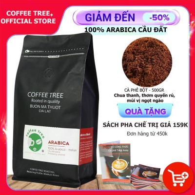 Cà Phê Bột Arabica Cầu Đất, Đà Lạt - Nguyên Chất 100% Coffee Tree - Hương Thơm Mạnh – Vị Đắng Nhẹ - Hậu Vị Ngọt