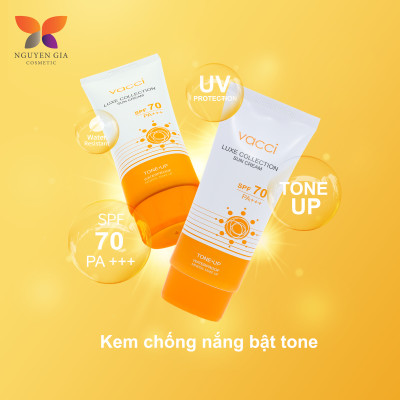 Kem Chống Nắng VACCI Dành Cho Mặt & Toàn Thân - LUXE COLLECTION SUN CREAM SPF70 PA+++ 70ML