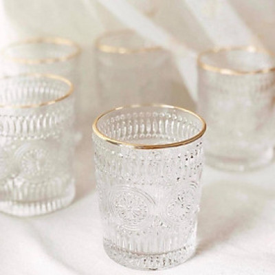 Set bình đựng nước uống thủy tinh kèm 6 cốc khay và giá úp cốc ( Giao khay  xanh ngẫu nhiên )