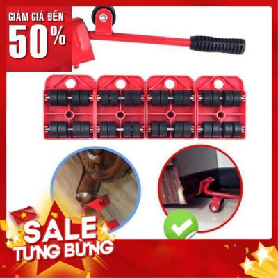 Dụng cụ nâng, di chuyển vật nặng đồ đạc thông minh bằng bộ con lăn hỗ trợ