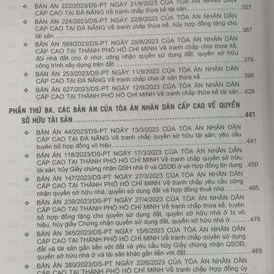 Combo 4 cuốn Tuyển tập các bản án của Tòa án nhân dân cấp cao