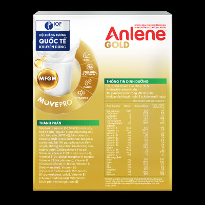 Sữa Bột Anlene Gold Hương Vanilla (Hộp giấy 1200g)