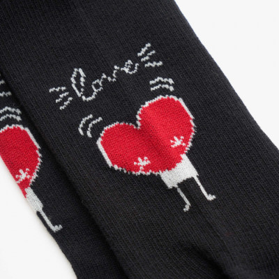 TẤT / VỚ DÀI ROUTINE DỆT HÌNH FREESIZE màu ĐEN UNISEX - 10S22SOC005 | LASTORE MENSWEAR