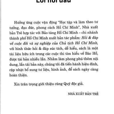 Di Sản Hồ Chí Minh - Hỏi & Đáp Về Cuộc Đời & Sự Nghiệp Của Chủ Tịch Hồ Chí Minh