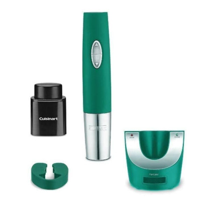 Dụng Cụ Mở Rượu vang Không Dây Và Hút Chân Không Cuisinart CWO-50 màu xanh hàng chính hãng