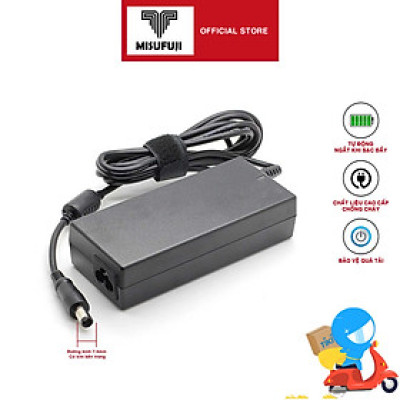 Sạc MISUFUJI dành cho Laptop Dell Vostro Inspiron Latitude XPS 3.34a - công suất 65w - Chân kim to 7.4mm - Tặng kèm dây nguồn - Hàng Nhập Khẩu New Seal