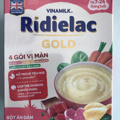 COMBO 2 HỘP BỘT ĂN DẶM RIDIELAC GOLD 4 VỊ MẶN - HỘP GIẤY 200G