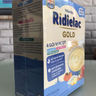 COMBO 2 HỘP BỘT ĂN DẶM RIDIELAC GOLD 3 VỊ NGỌT - HỘP GIẤY 200G
