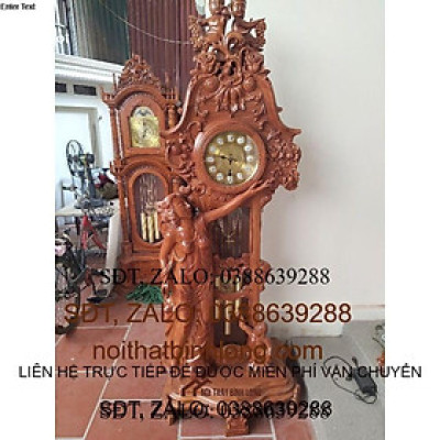 Đồng hồ cô tiên gỗ hương đá cao 2m3 -hàng loại 1 vân veo tuyển chọn. Giá yêu thương