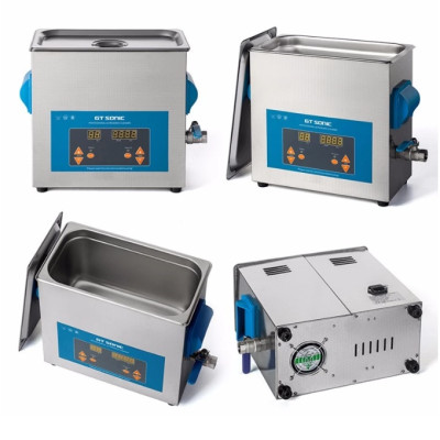 Bể rửa siêu âm Gtsonic VGT-1860QTD 6 lít giúp tẩy rửa, làm sạch, vệ sinh, bảo dưỡng các vật dụng phòng thí nghiệm, công nghiệp cơ khí, dụng cụ nha khoa/y tế, dung cụ gia đình, trang sức, đồng hồ – Hàng Chính Hãng