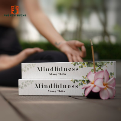 Nhang thiền Thư giãn Mindfulness - Phổ Nghi Hương mùi hương tươi mát, có tính thanh tẩy cao thích hợp để thư giãn và khử mùi không gian sống