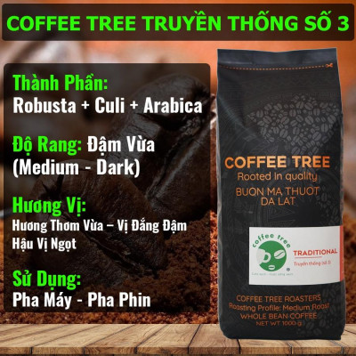 Cà Phê Nguyên Chất - Bột - Truyền Thống Số 3 - Buôn Mê Thuột - Hương Thơm Vừa, Vị Đắng Đậm, Hậu Vị Ngọt