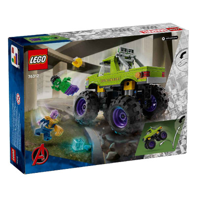 LEGO SUPERHEROES 76312 Đồ Chơi Lắp Ráp Xe Tải Hulk Đối Đầu Thanos (229 chi tiết)