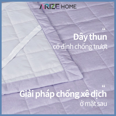 Tấm Bảo Vệ Nệm Arize Vải Microfiber Nhiều Màu, Chần Bông Vuông 1.1mx2.1m, 1.6mx2.1m, 1.8x2.1m