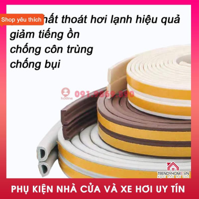 Nẹp xốp khe cửa sợi kép có keo cách âm chống tiếng ồn chống bụi chống hơi lạnh thất thoát Phụ kiện ô tô cao cấp