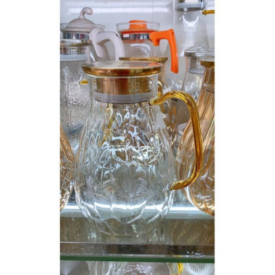 Bình đựng nươc uống thủy tinh cao cấp vân bong bóng