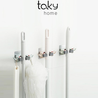 Kẹp Móc Dán Tường Treo Cây Lau Nhà Hiện Đại Tiện Dụng, Cán Chổi Gắn Tường Đa Năng, Chắc Chắn, Tiện Lợi Cho Mọi Nhà - TakyHome 4029